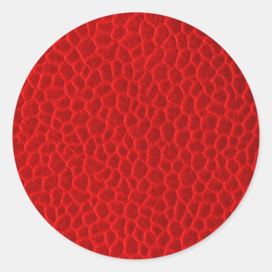 Sticker Rond Superbe texture en cuir rouge (Devant)