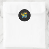 Sticker Rond Superdad Funny Superhero Papa Costume De Design Po (Sac)