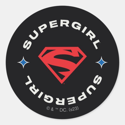 Sticker Rond Supergirl Age of Heroes Circle S-Shield (Devant)