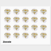 Sticker Rond Supergirl Bijoux bleu 2 (Feuille)