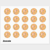 Sticker Rond Supergirl Birds & Bees Orange (Feuille)