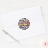 Sticker Rond Supergirl Comic Capers Pattern 4 (Enveloppe)