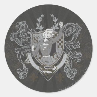 Sticker Rond Supergirl Crest