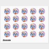 Sticker Rond Supergirl Galaxy (Feuille)