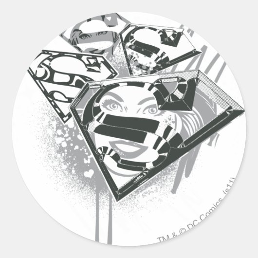 Sticker Rond Supergirl Gardez-le frais 1 (Devant)