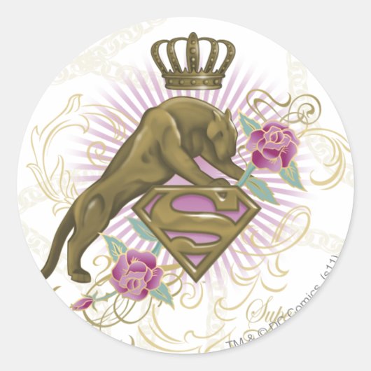 Sticker Rond Supergirl Golden Cat 4 (Devant)
