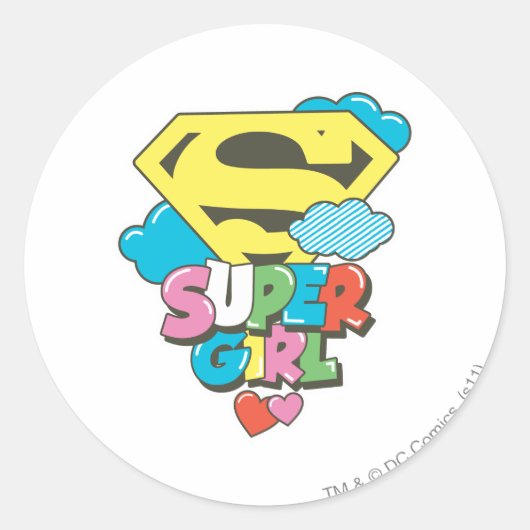 Sticker Rond Supergirl J-Pop 5 (Devant)