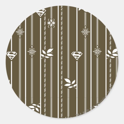 Sticker Rond Supergirl Leaf Motif Brown (Devant)