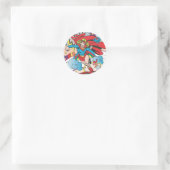 Sticker Rond Supergirl Love Conquise (Sac)