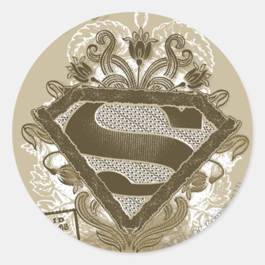 Sticker Rond Supergirl Metropolis Ballet Brown (Devant)