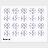 Sticker Rond Supergirl Motif rose et violet (Feuille)