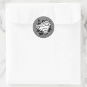 Sticker Rond Supergirl Newsprint S-Shield (Sac)