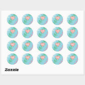 Sticker Rond Supergirl Pastel Répéter le Motif (Feuille)