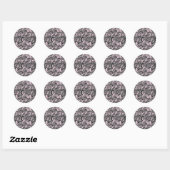 Sticker Rond Supergirl Pink et Black Scribbles (Feuille)