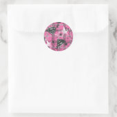 Sticker Rond Supergirl Pink SplatCarré (Sac)