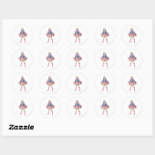 Sticker Rond Supergirl Pose 3 (Feuille)
