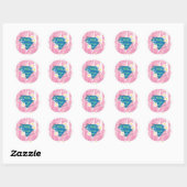 Sticker Rond Supergirl pour Peace Pink (Feuille)