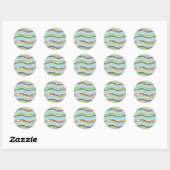 Sticker Rond Supergirl Rainbow Waves (Feuille)