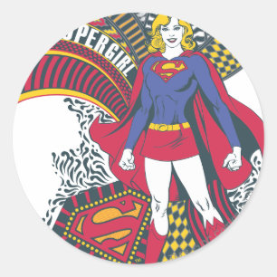 Sticker Rond Supergirl Random World 1