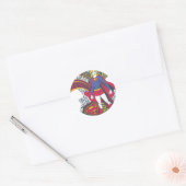 Sticker Rond Supergirl Random World 1 (Enveloppe)