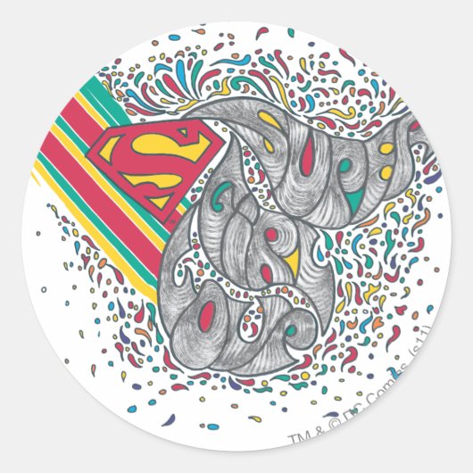 Sticker Rond Supergirl Random World 2 (Devant)