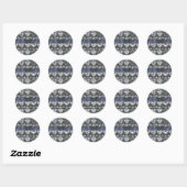 Sticker Rond Supergirl Répéter S Motif (Feuille)