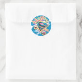 Sticker Rond Supergirl Rocks (Sac)