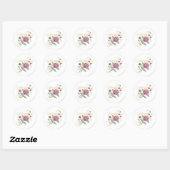 Sticker Rond Supergirl Rose (Feuille)