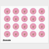 Sticker Rond Supergirl rose (Feuille)