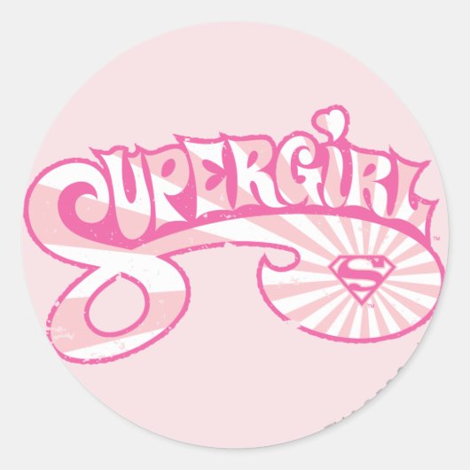 Sticker Rond Supergirl Rose Logo Star Burn (Devant)