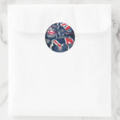Sticker Rond Supergirl rouge, blanc et bleu (Sac)