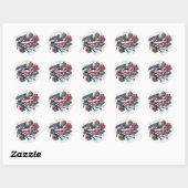 Sticker Rond Supergirl sauve le monde (Feuille)