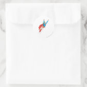 Sticker Rond Supergirl s'enfonce haut (Sac)