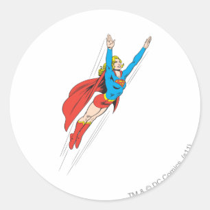 Sticker Rond Supergirl Soars High