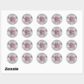Sticker Rond Supergirl Star et Rose (Feuille)