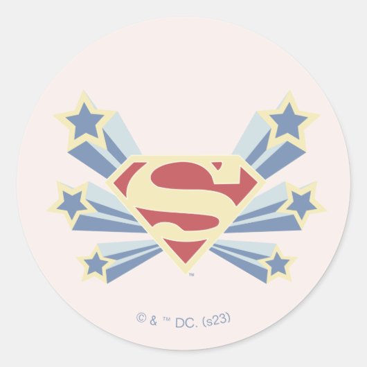 Sticker Rond Supergirl Stars S-Shield (Devant)