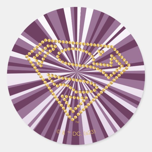 Sticker Rond Supergirl Studded S-Shield (Devant)