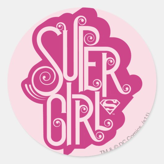 Sticker Rond Supergirl Swirl 1 (Devant)