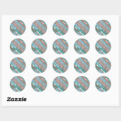 Sticker Rond Supergirl Ticket Motif bleu (Feuille)