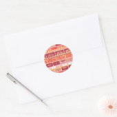 Sticker Rond Supergirl Ticket Motif Orange (Enveloppe)