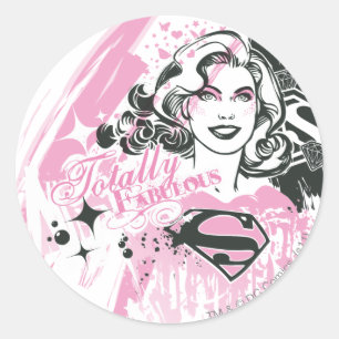 Sticker Rond Supergirl Totalement Fabuleux