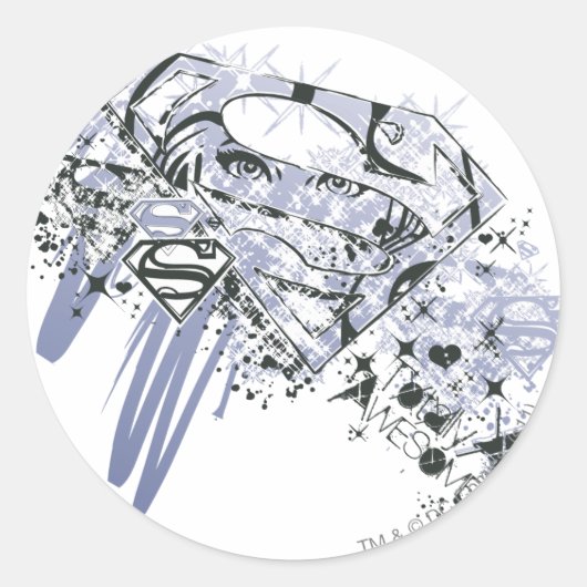 Sticker Rond Supergirl Totalement génial (Devant)