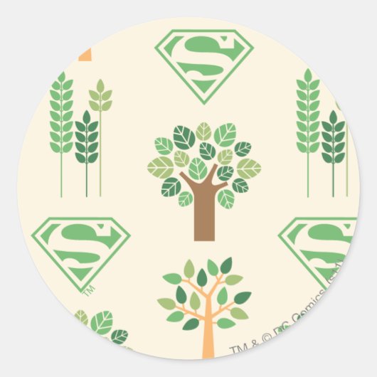 Sticker Rond Supergirl Trees (Devant)