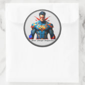 Sticker Rond "Superhero Design Studio" (Sac)
