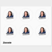 STICKER ROND SUPERHERO KAMALA HARRIS (Feuille)