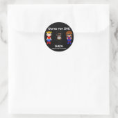 Sticker Rond SUPERHERO White Outline - United for SHE (Sac)