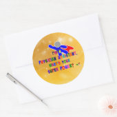 Sticker Rond Superhéros adjoint de médecin (Enveloppe)