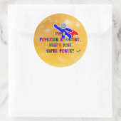 Sticker Rond Superhéros adjoint de médecin (Sac)