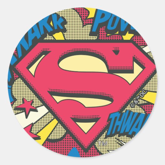 Sticker Rond Superman 66 (Devant)