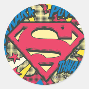 Sticker Rond Superman 66